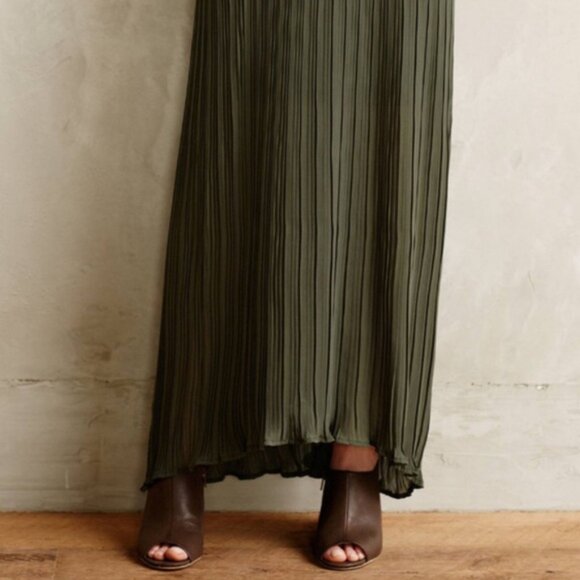 Dear Creatures Anthropologie Pleated Maxi Skirt M - Picture 3 of 6